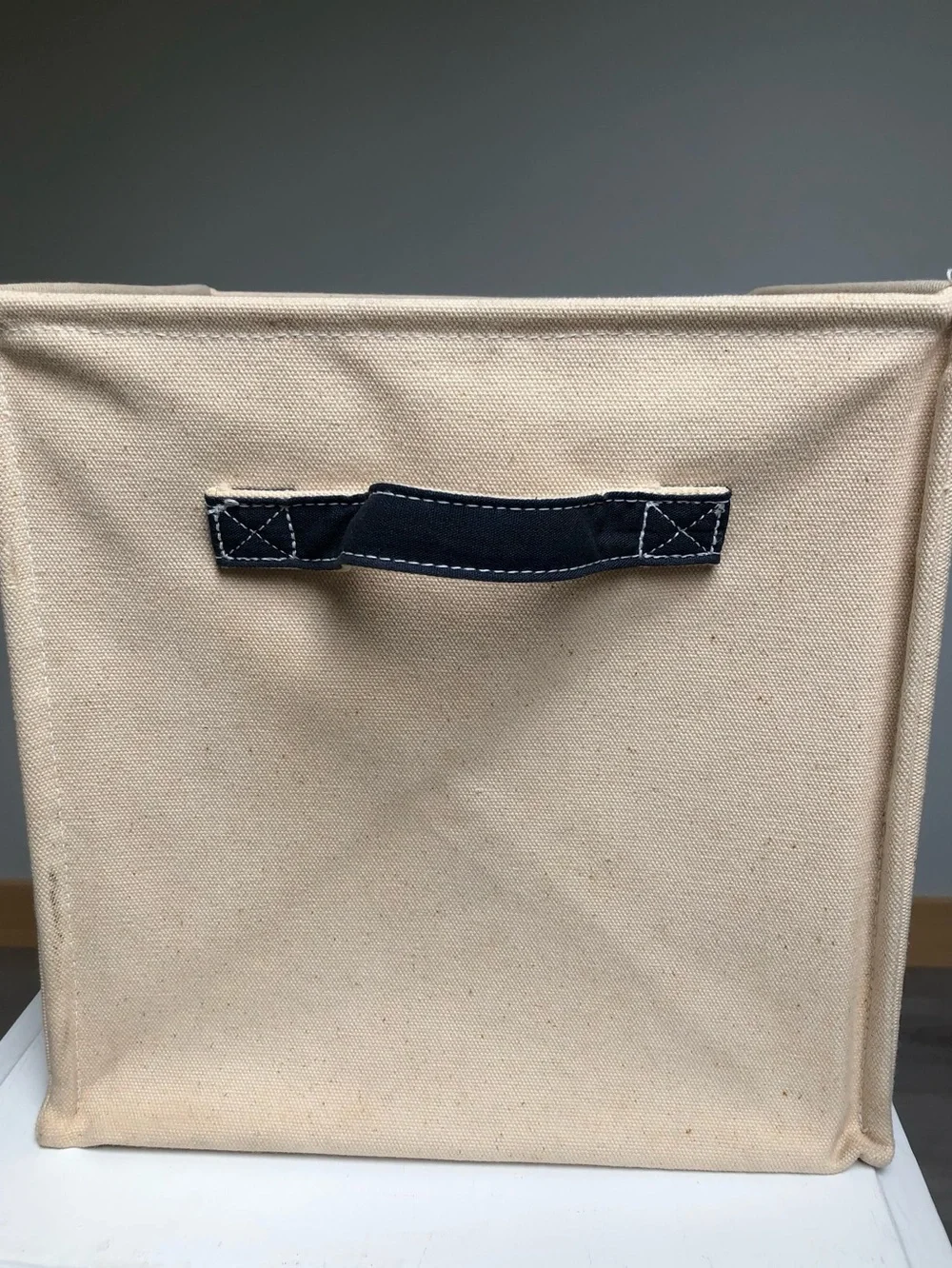 L.L.Bean Canvas Tote Storage Cube With Handles